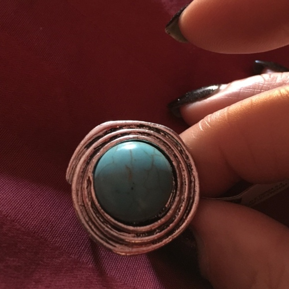 Natural turquoise stone ring - Picture 2 of 5